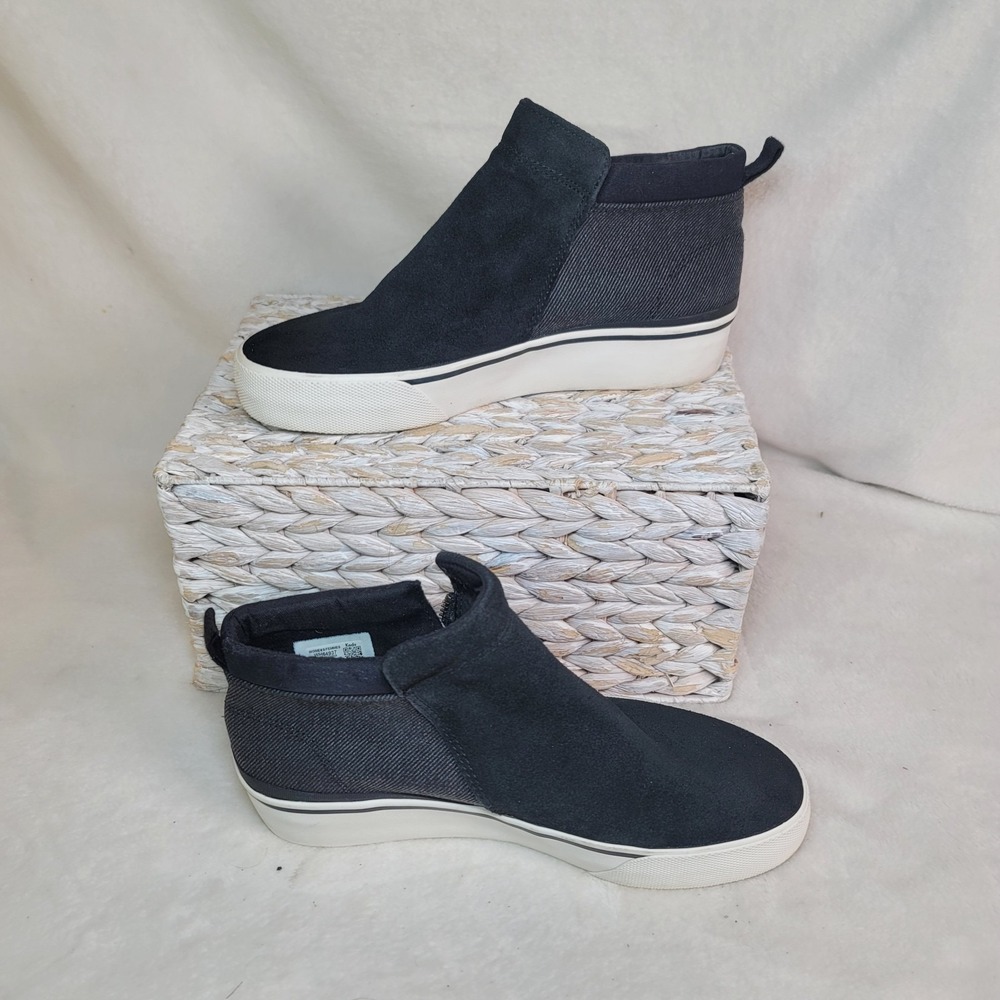Keds Women's Cooper Zip Sneakers Ankle Booties Retro Low Platform Black Size 9.5